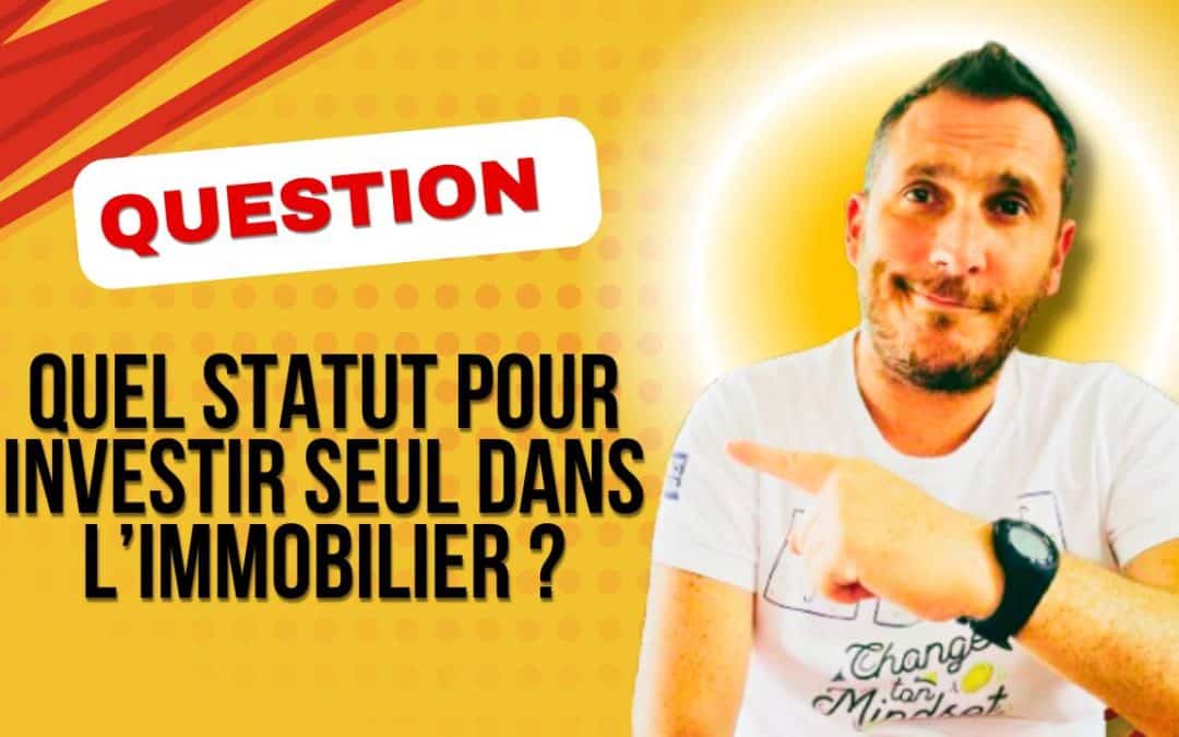 Quel statut pour investir seul dans l’immobilier ?